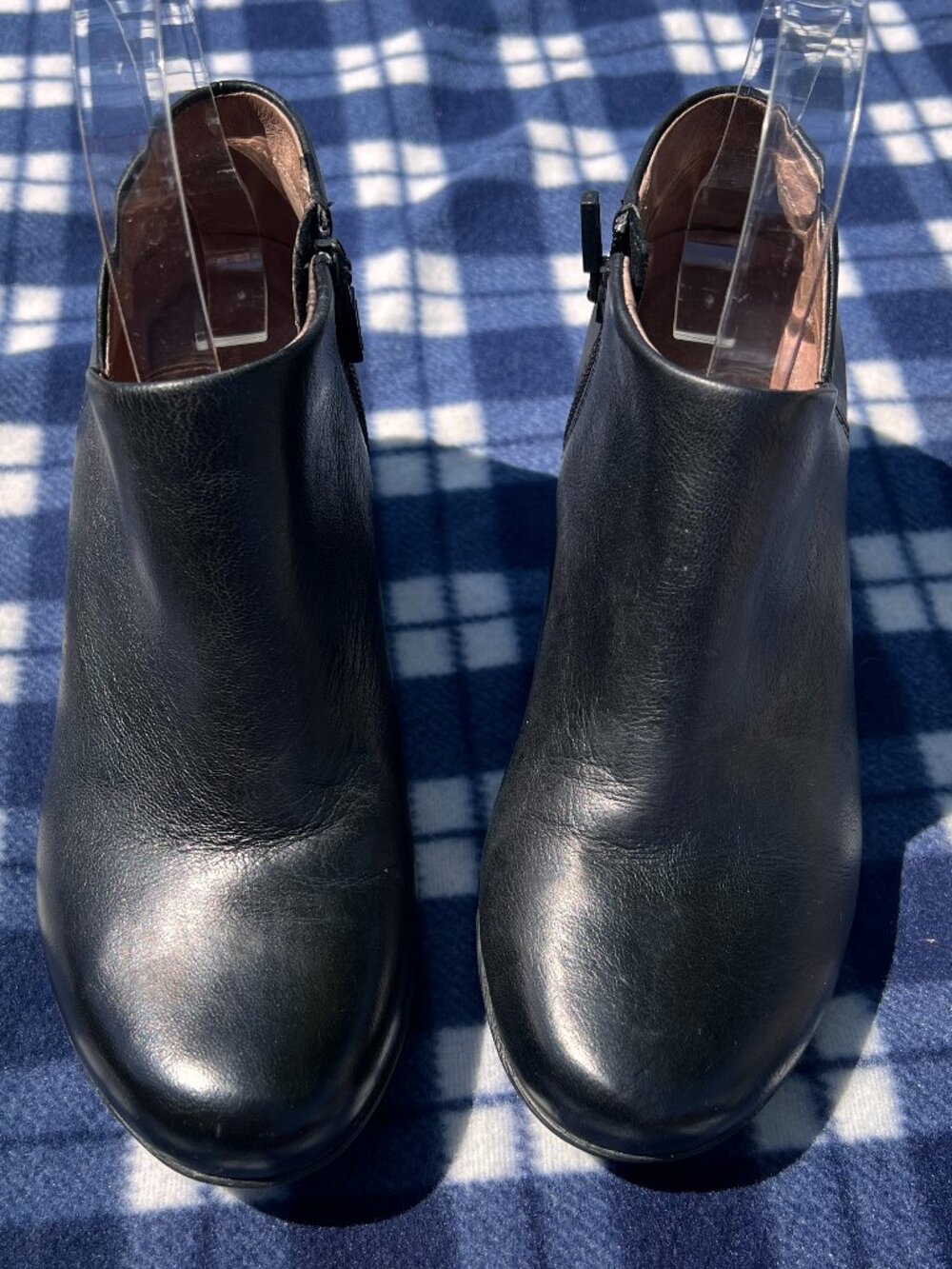 Dansko Raina Black Leather Ankle Boots Size 37 US 6.5-7 Comfort Side Zip